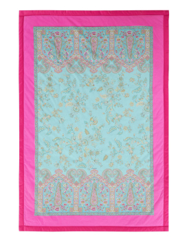 BASSETTI Plaid INDIAN ROSES vT1 TUERKIS