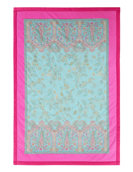 BASSETTI Plaid INDIAN ROSES vT1 TUERKIS