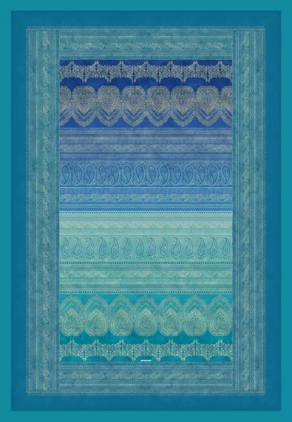 BASSETTI Plaid BRUNELLESCHI v2 TUERKIS