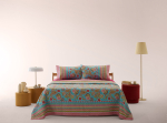 BASSETTI gesteppte Tagesdecke RAPALLO vT1 TUERKIS/FUCHSIA